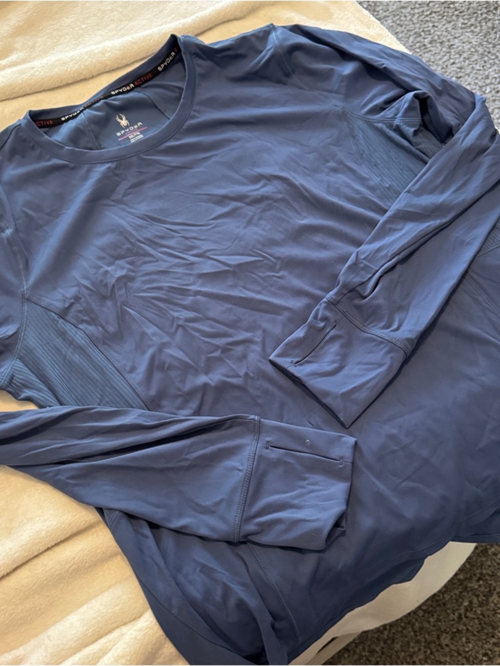 Spyder Men’s Long-Sleeve Crew Shirt - Blue